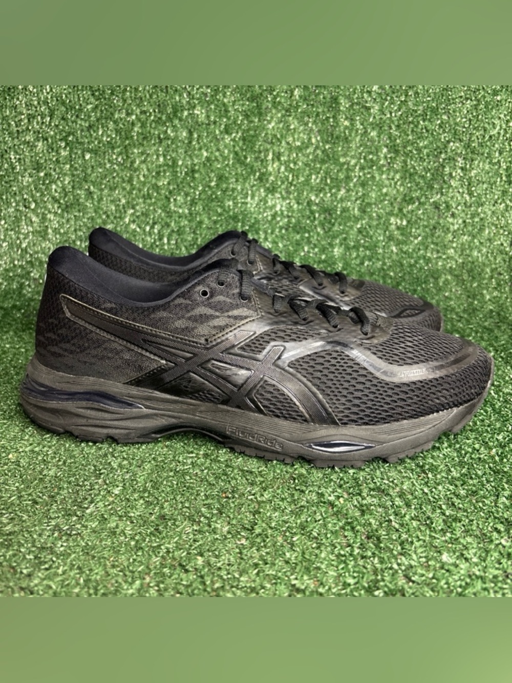 ASICS Vintage Gel Cumulus 19 Triple Black Y2K Shoes Sneakers Men Size 11 Worn 1X